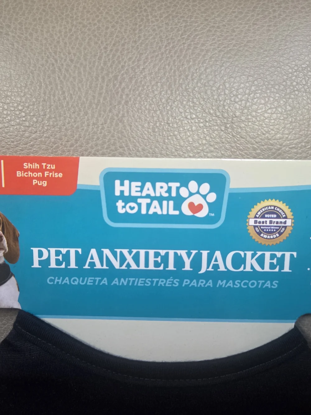 NWT Heart to Tail Black Dog Anxiety Jacket Vest Size Small BIN 1K
